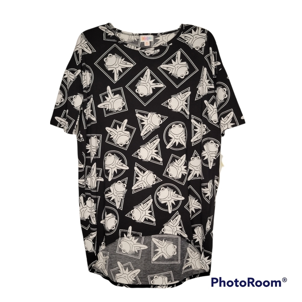 LulaRoe Irma Tunic Top Featuring Disney's Kermit the Frog